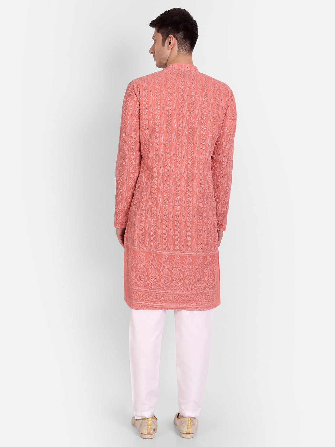 Paisley Design Chikankari Embroidered Kurta